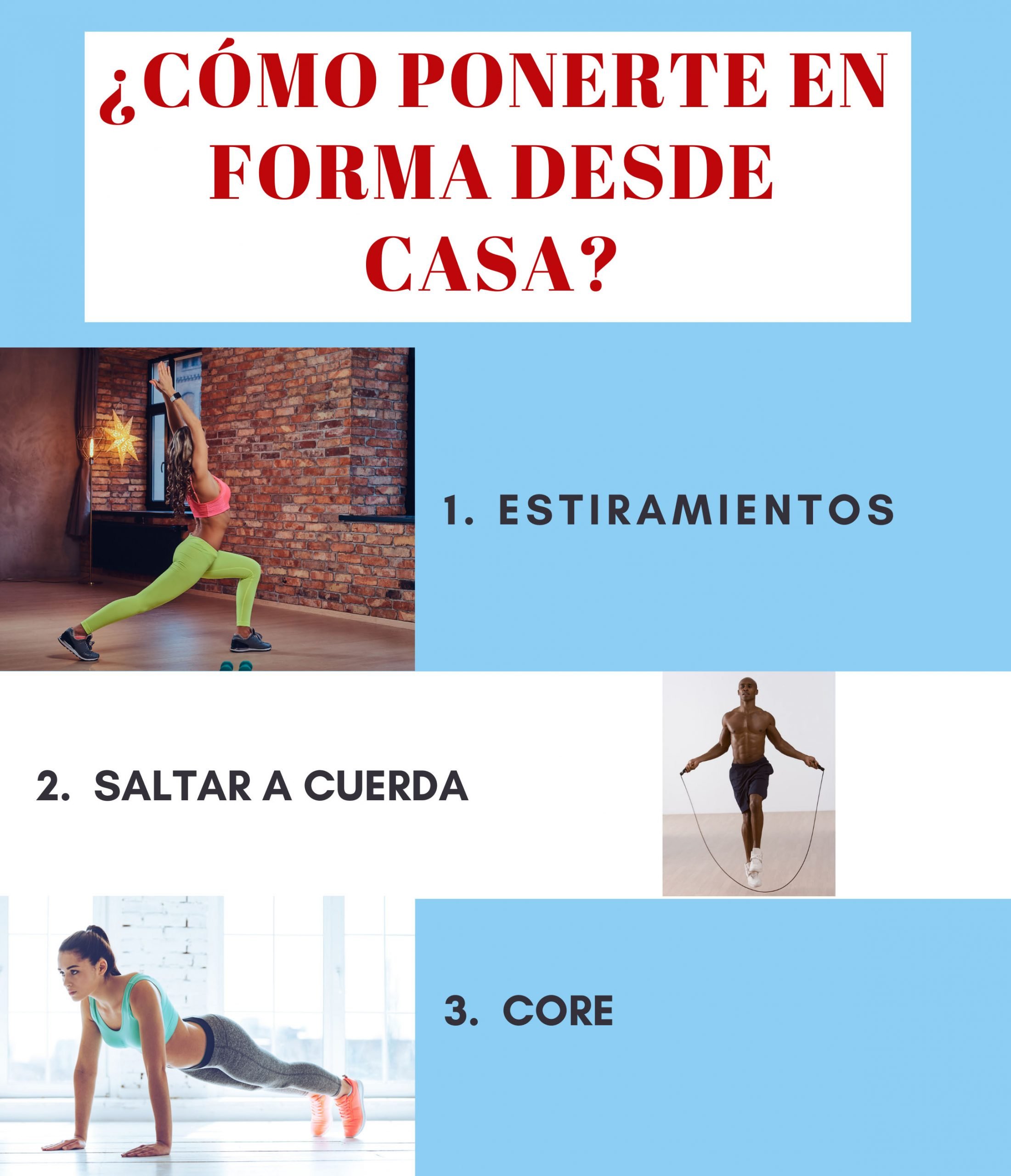 Ejercicios para ponerse en forma desde casa